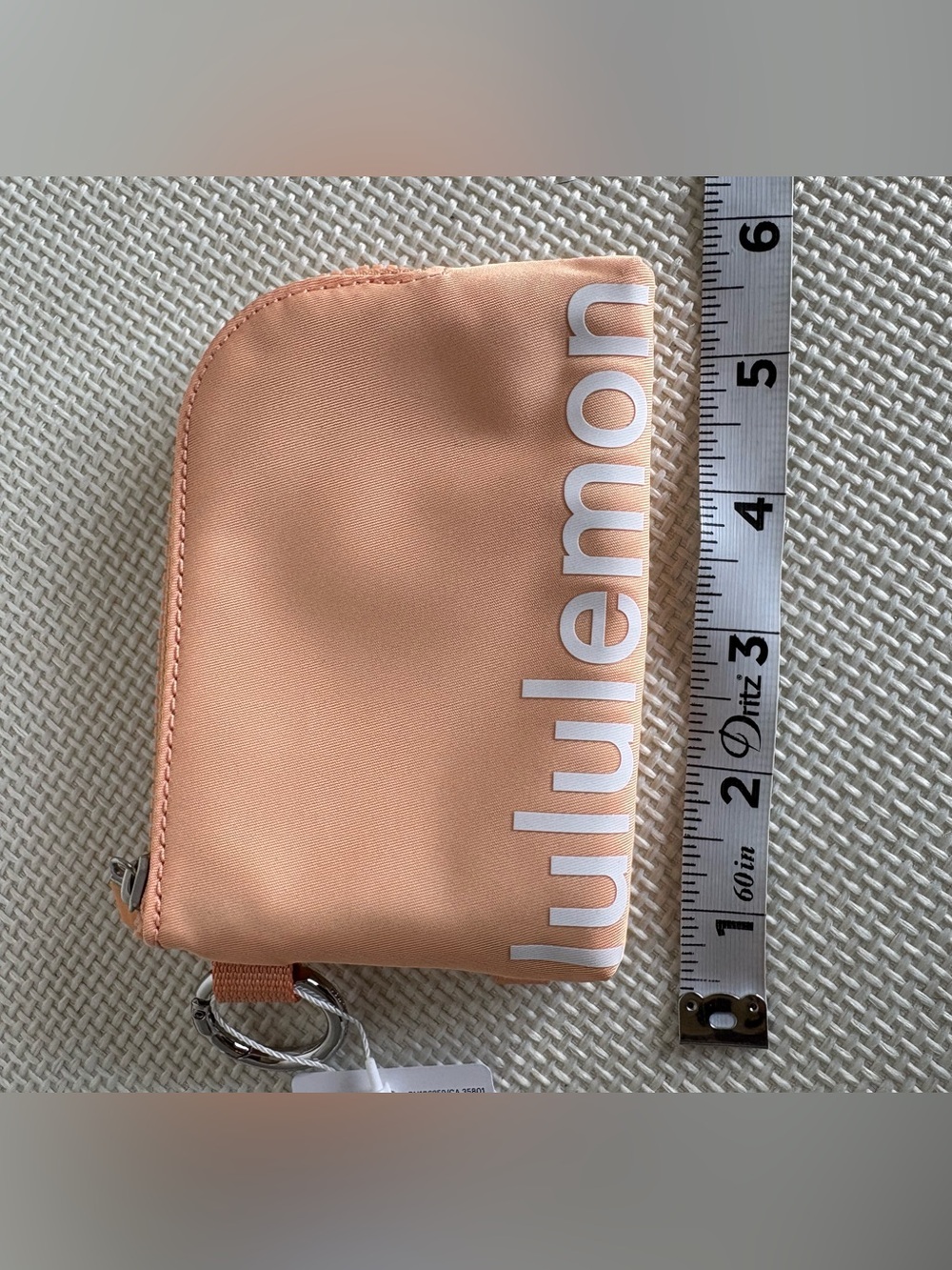 Lululemon Clippable Card Pouch Peach White NWT - Picture 2 of 6